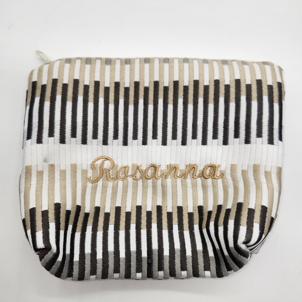 Rosanna Striped Tan and Black Women's Fabric Bag